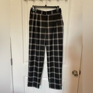 Forever 21 Black Plaid Pants/Slacks